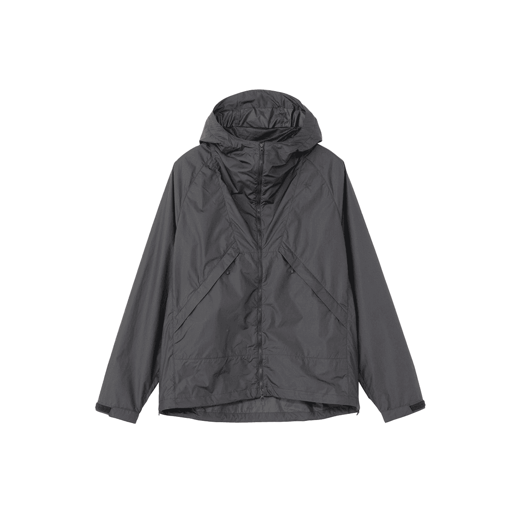 RIP-STOP HOODED JACKET (BLACK)