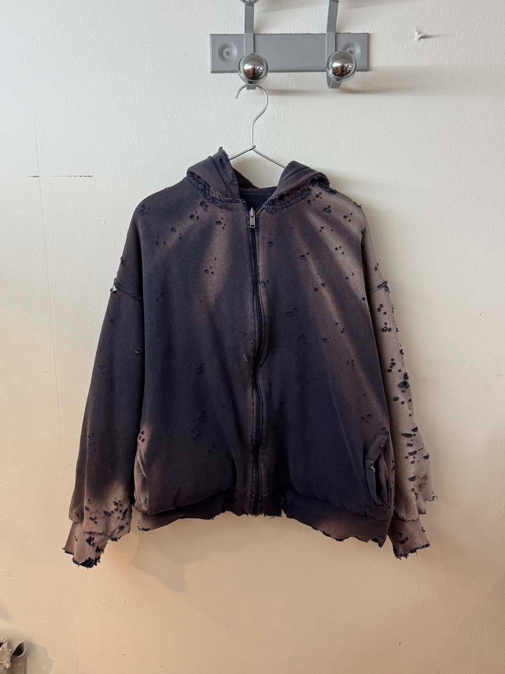 Sun Bleached 80's Double Face Hoodie Zip Parka