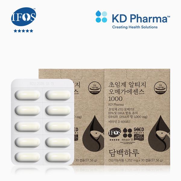 담백하루 초임계 알티지 오메가3 1000 60캡슐 2개월 2박스