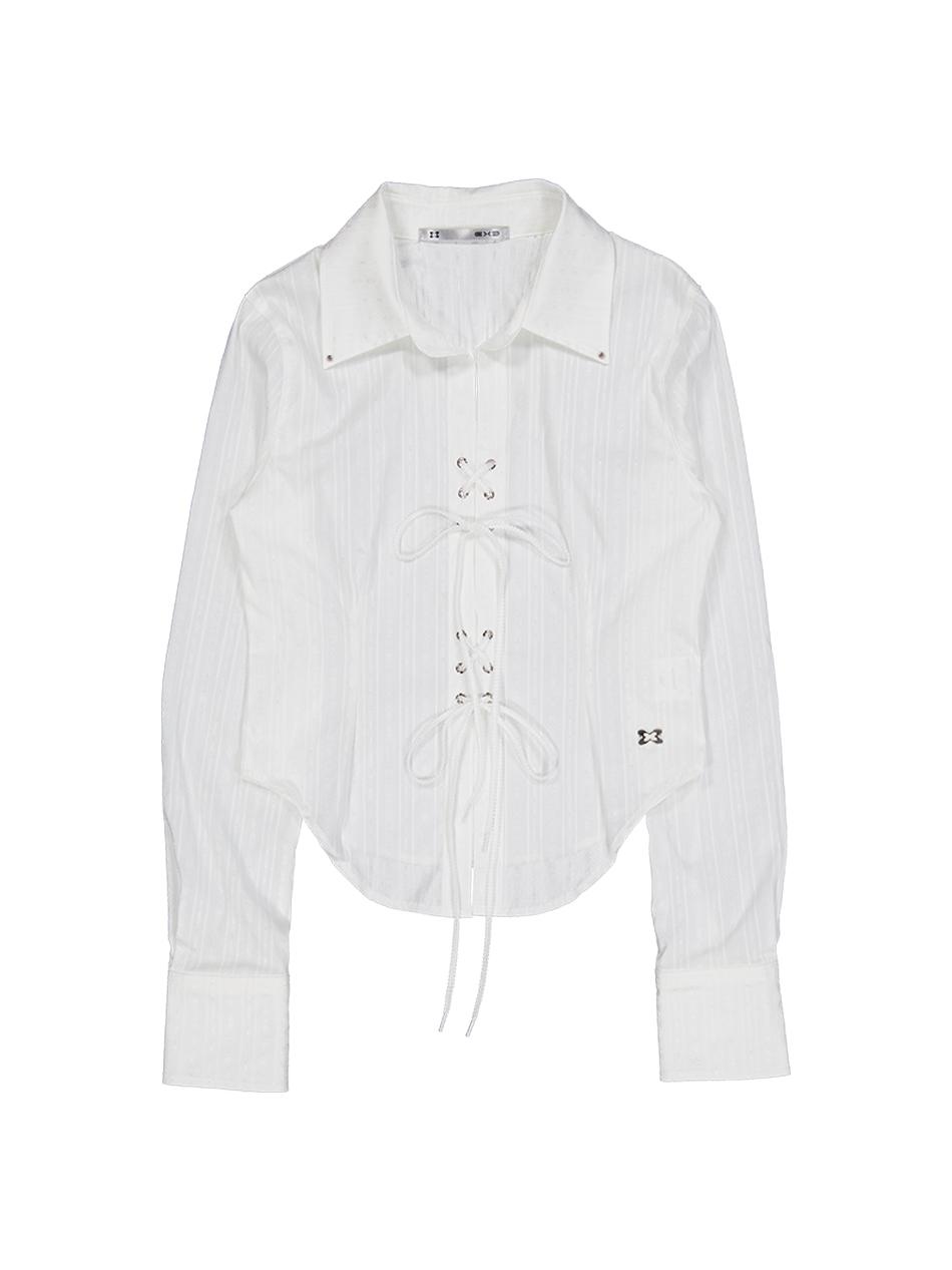 RACE-UP SHIRTS / WHITE