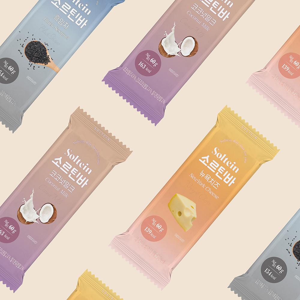 [진솔] 소르틴바 뉴욕치즈/코코넛밀크/흑임자 3종 프로틴바 단백질바