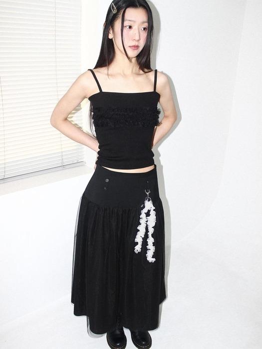 LACE KEYRING TULLE SKIRT (BLACK)