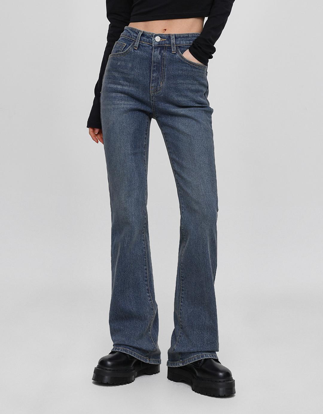 블랙업 [B-DENIM] LOW SLIM BOOTS-CUT 010 - BLUE