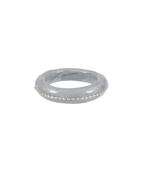 silver radience ring-grey