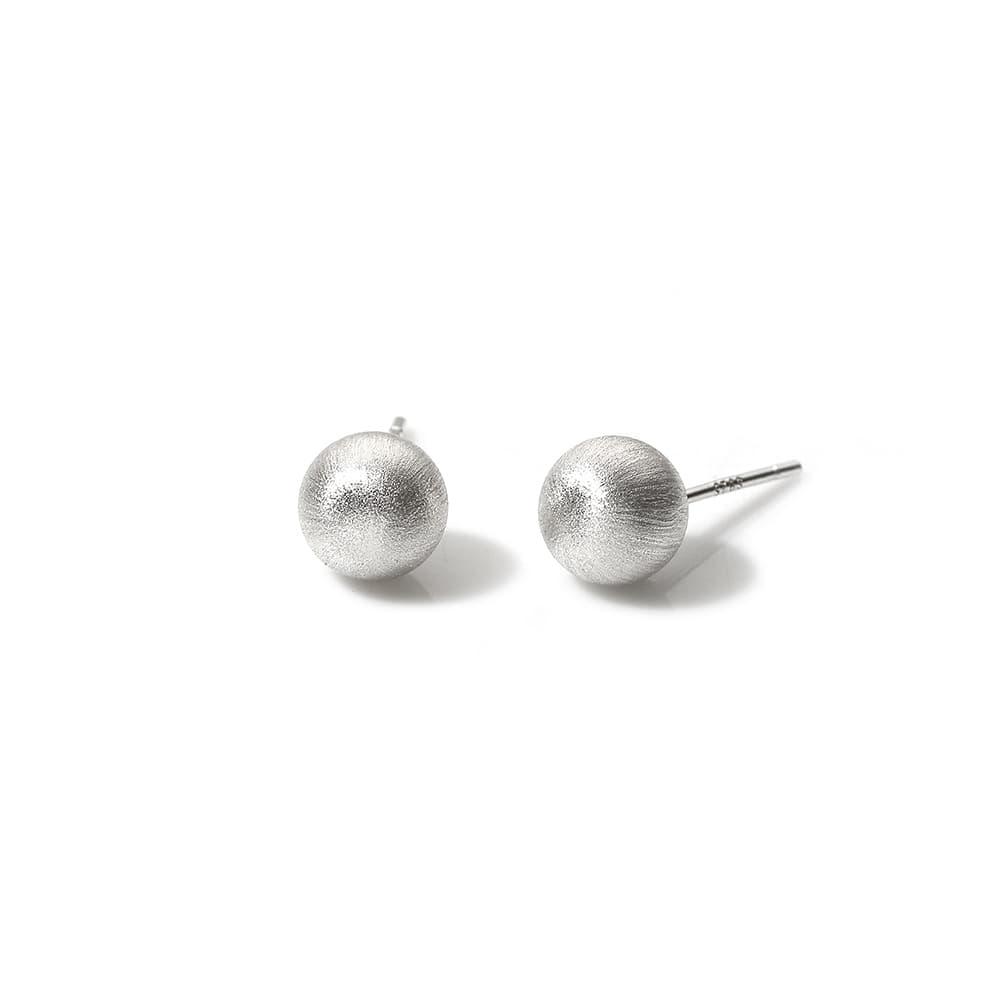 sanding texture ball earring