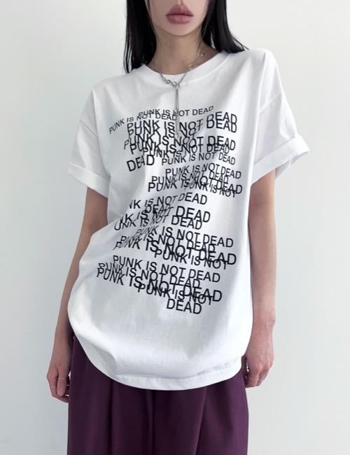 y2k punk printing boxy tee