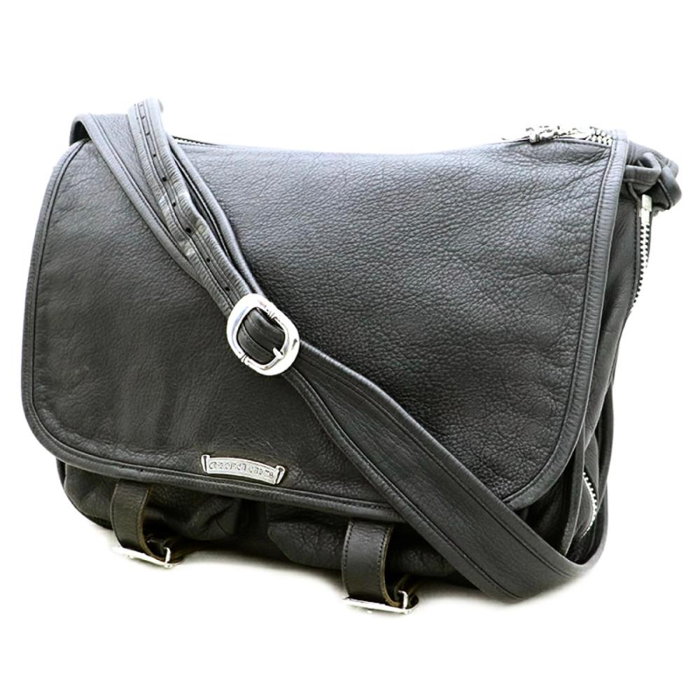 정품 크롬하츠 크로스백 메신저백 라지 레더 가죽 블랙 재고한개 바로배송﻿﻿﻿﻿﻿[관부가세포함]