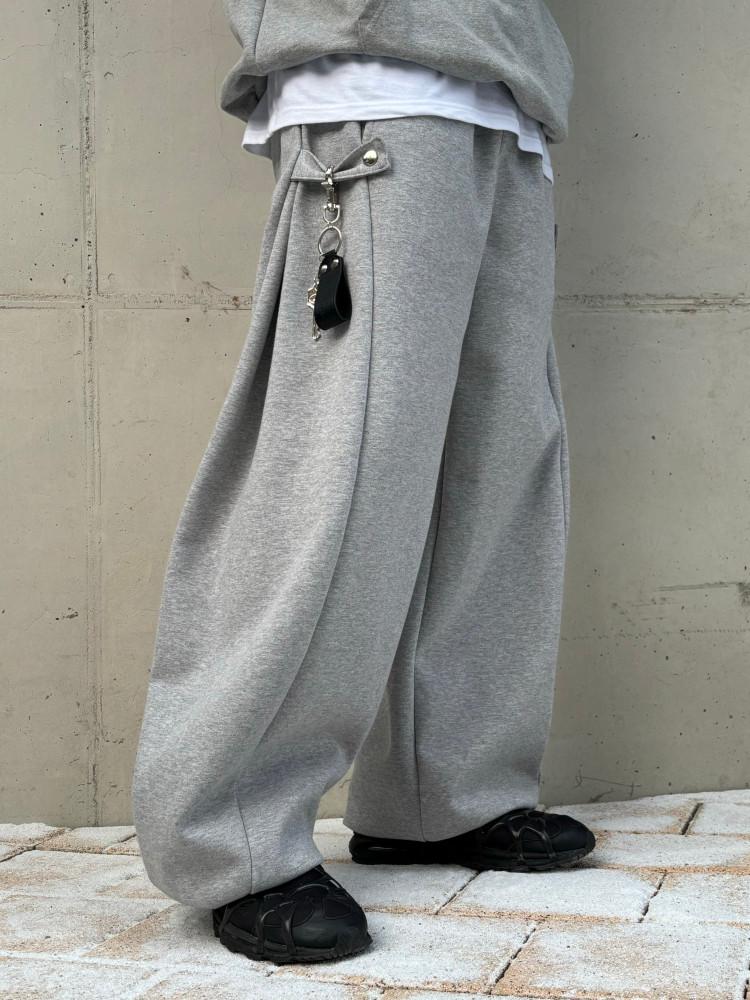 사이드 버튼 스웻팬츠 스트링팬츠 3C