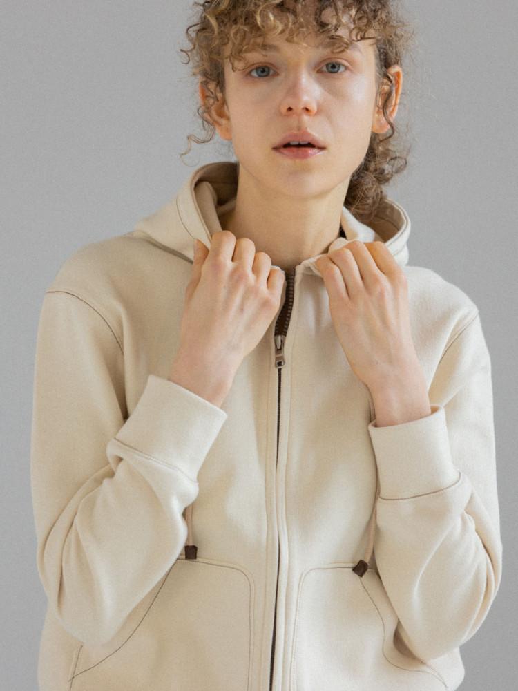 레베드보야지 Colorline Hood Zipup Beige 컬러라인 후드집업 베이지