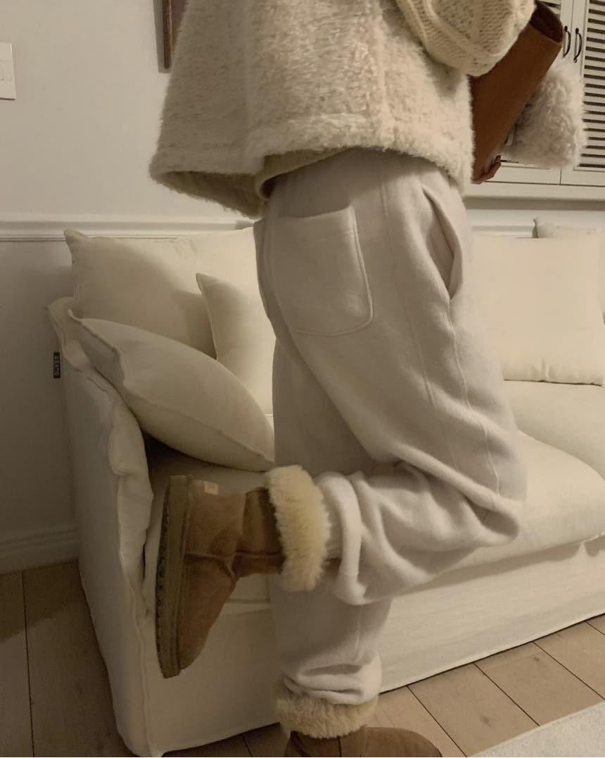 한시오분 위어 윈터 조거 팬츠 와이드 바지