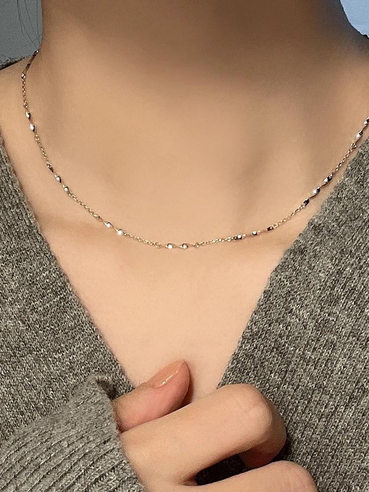 925 silver twist chain necklace