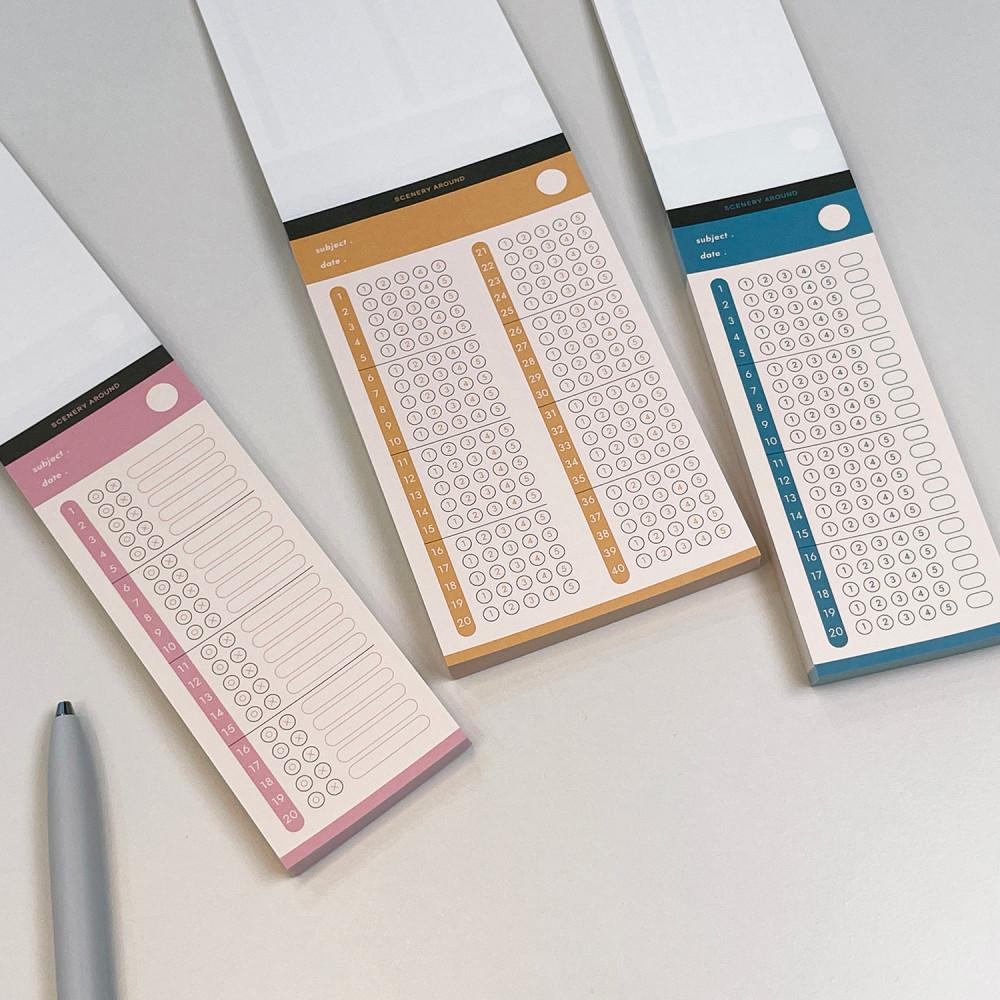 어텀 omr 메모 3종 공시생 떡메 오엠알 답안지