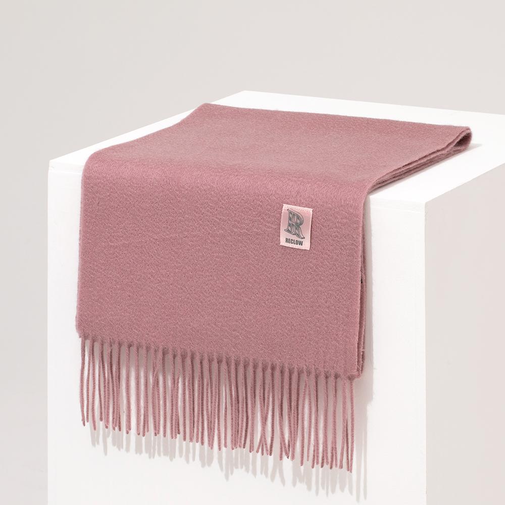 RECLOW LAND 캐시미어 100% 머플러 애쉬핑크