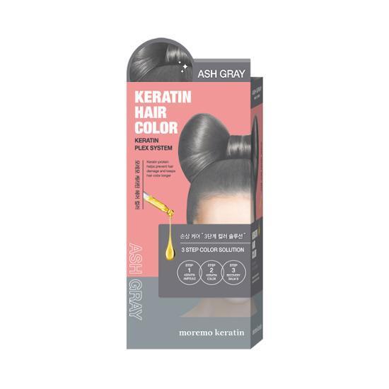 모레모 케라틴 손상 적은 헤어 컬러 애쉬 그레이 (염색)