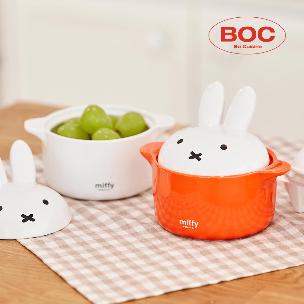 [보퀴진] 미피 무균열 세라믹 도자기 계란찜 미니찜기 (정품 라이센스)