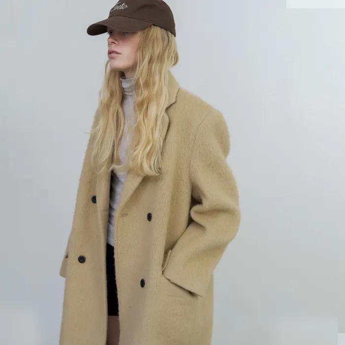 [3rd] Warm haze double alpaca coat - beige