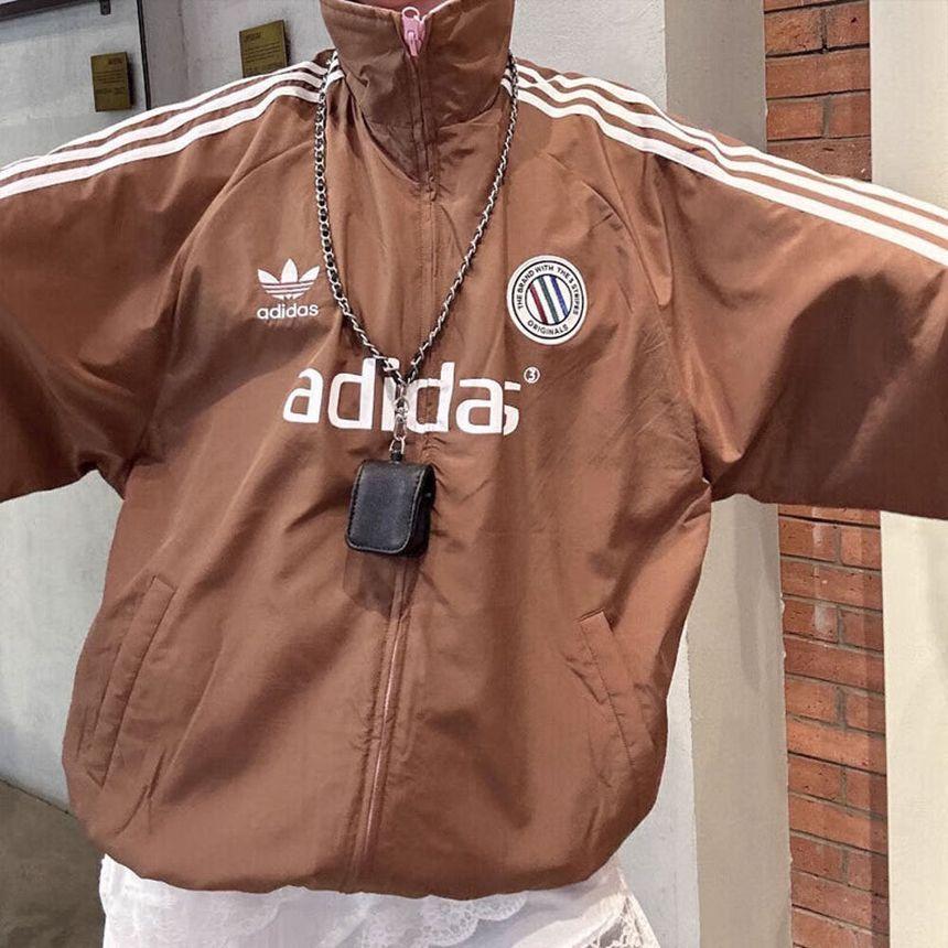 리버시블 패디드 양면 바람막이 자켓 브라운 핑크