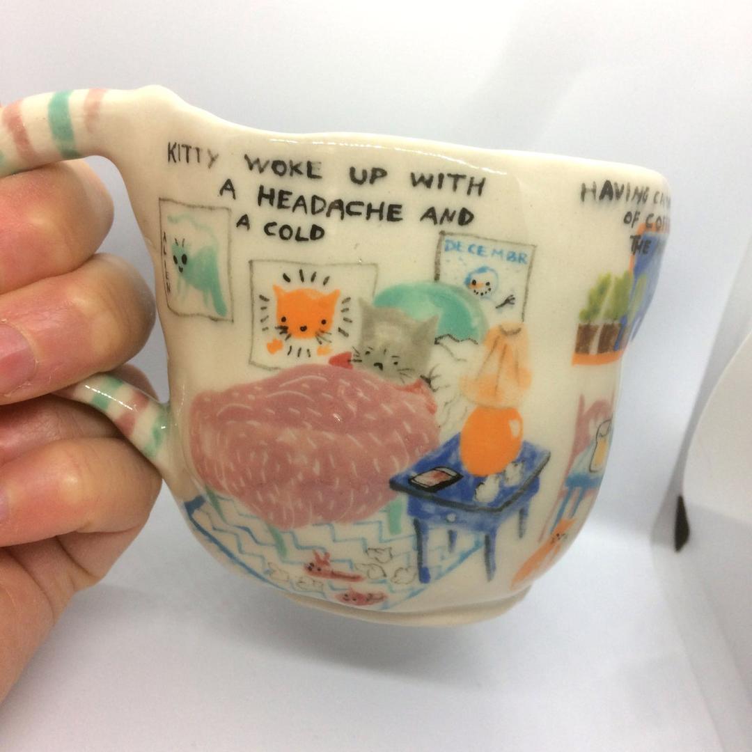 **Cracked** Kitty's Sick Day Mug