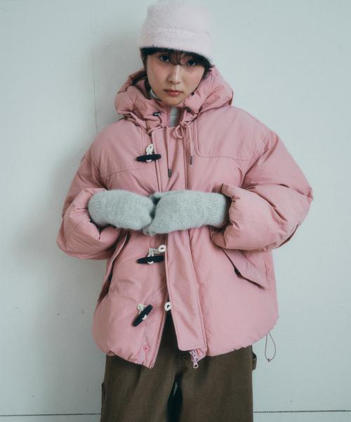 더플 후드 패딩_페일 핑크