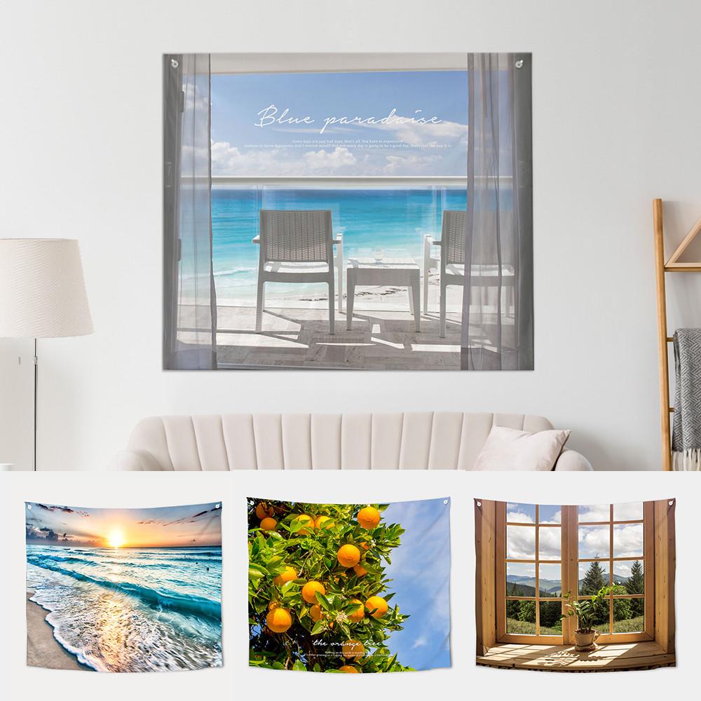 대형 패브릭 포스터 132종 거실 벽 인테리어 해바라기 생일 파티 꽃 그림 액자 꾸미기