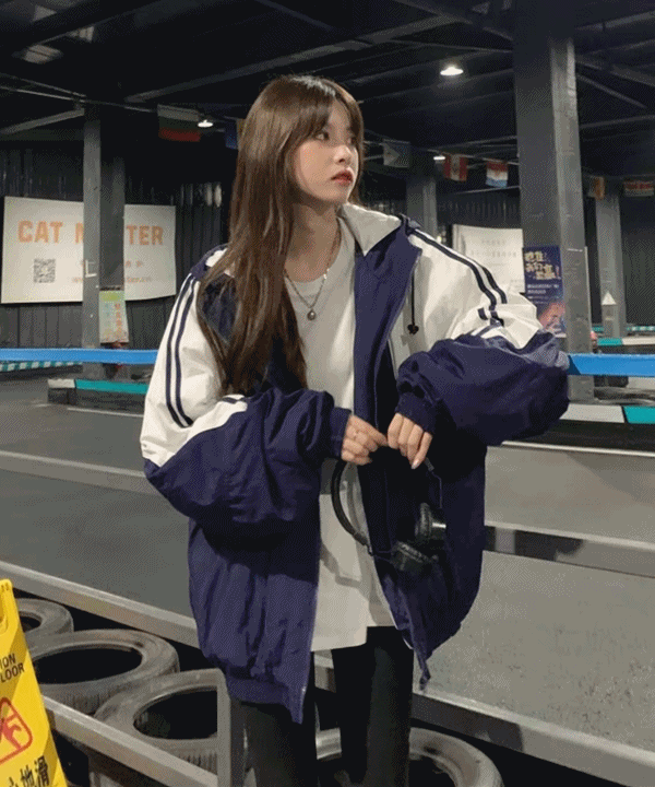 [주문폭주💗]라티 트레이닝 루즈핏 바람막이 후드 점퍼 자켓