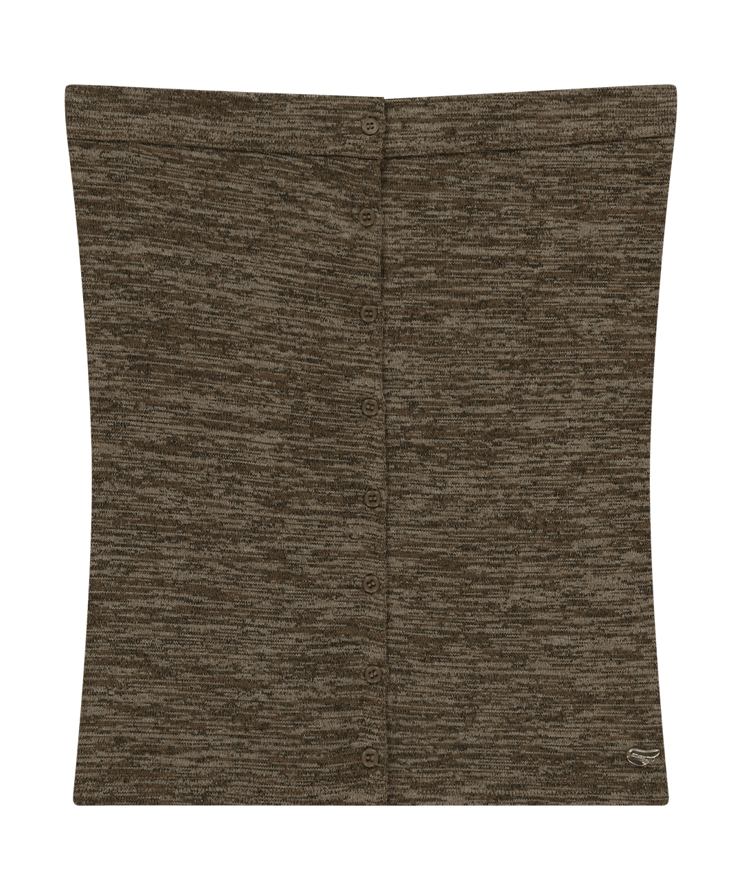KNIT TUBE TOP BROWN