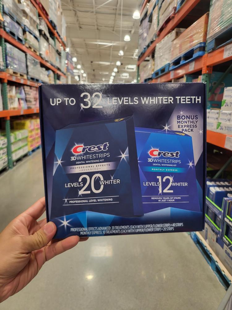 [60개 대용량 신제품 리뉴얼] 크레스트 3D 화이트 스트립 셀프 치아미백 패치 Crest 3D Glamorous White