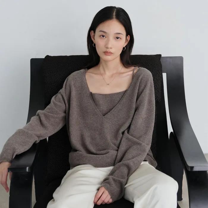 [4차 리오더] Yak wool V-neck knit_3colors