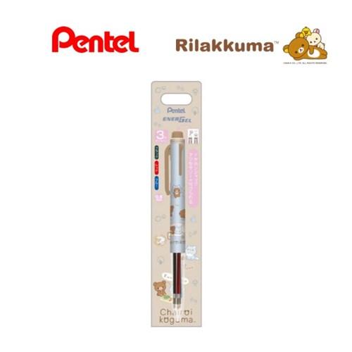 리락쿠마 펜텔 PENTEL 에너겔 3색볼펜0.5mm차이로고쿠마