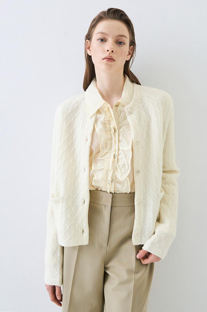 [LANVIN COLLECTION] 캐시미어 블렌드 비딩 니트 가디건