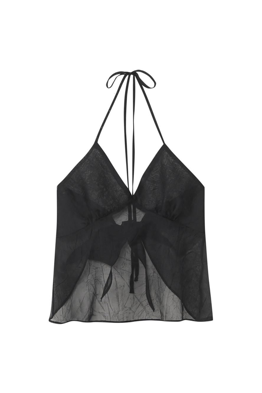See-Through bustier top (Black)