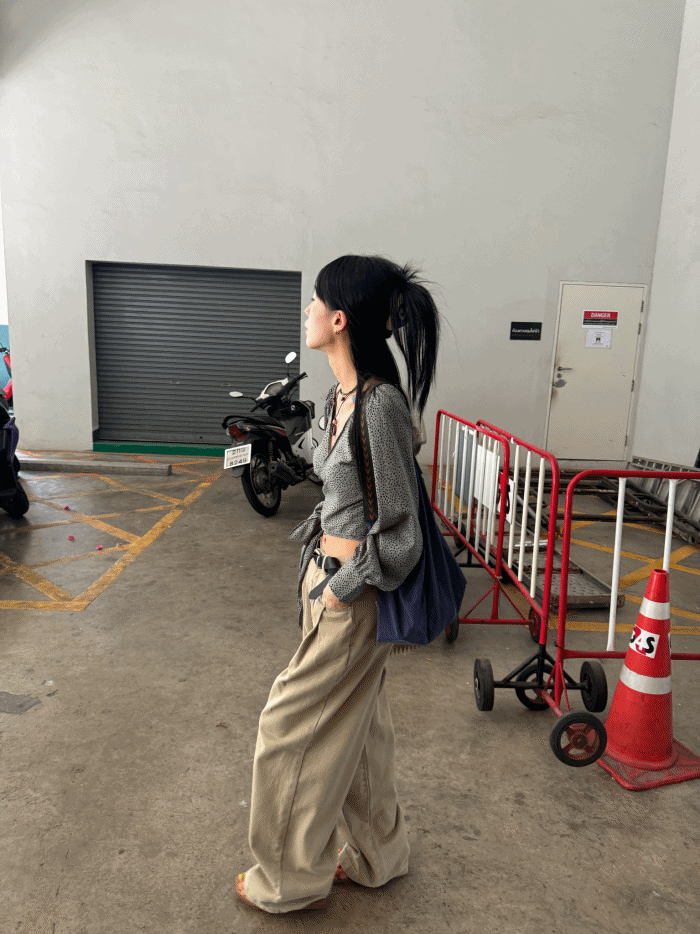 모래하우스 pintuck belt pants