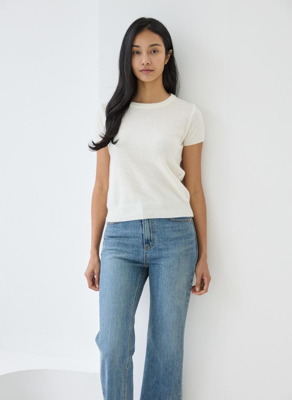 corsara cashmere blended top (vanilla)