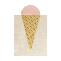 MAI 러그 아이스크림 100 x 155 크림 - 머스타드 - 핑크