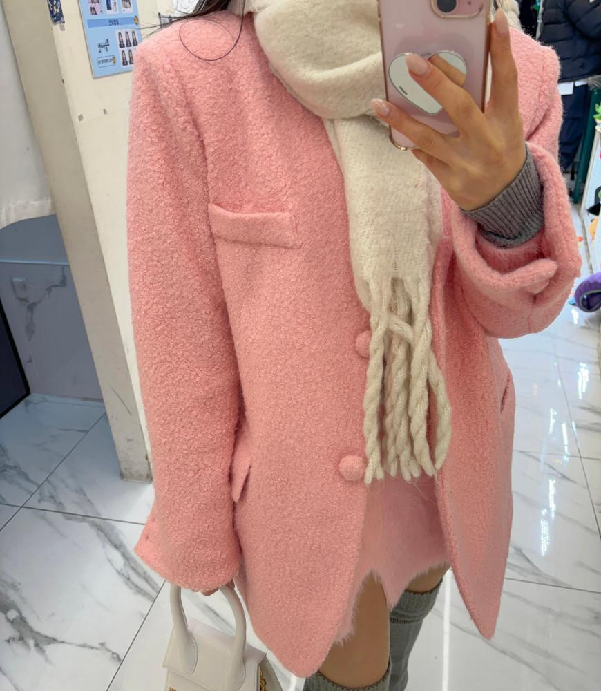 [무배/3color] 뽀글이 오버핏 누빔 울 자켓