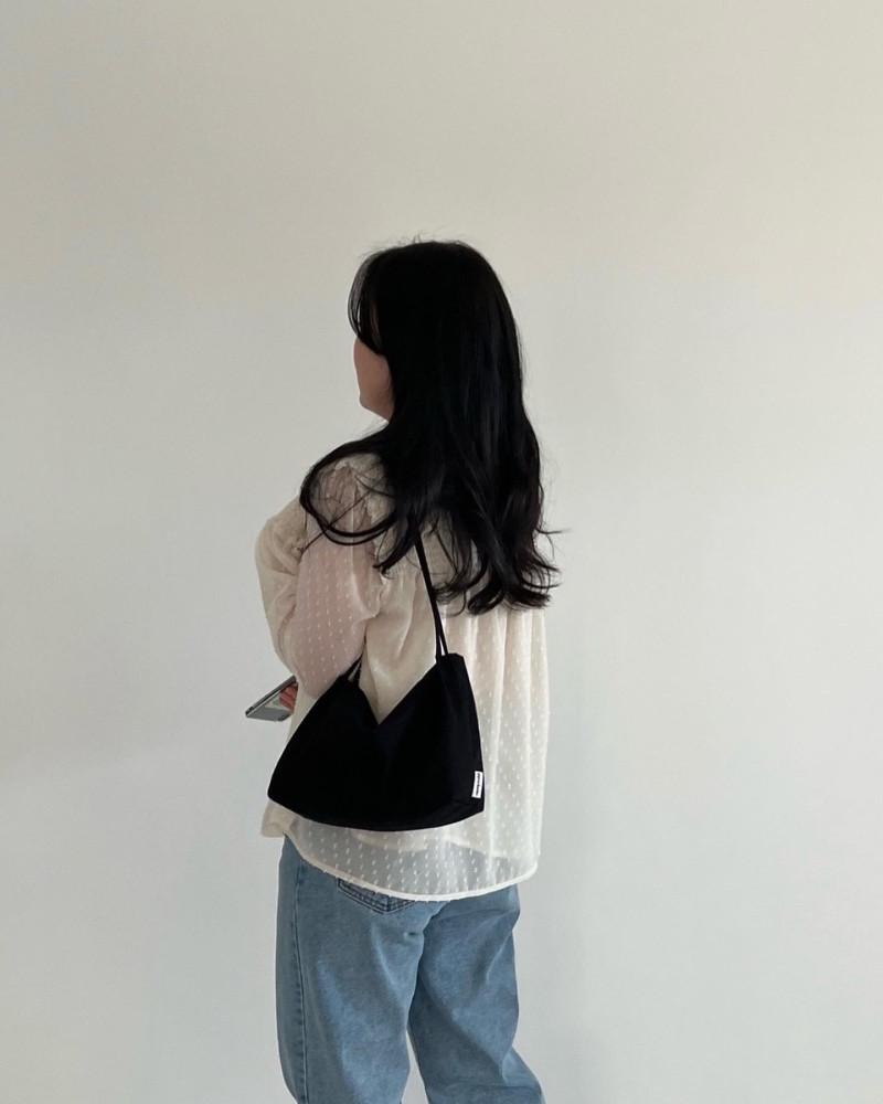 ppocketto cozy half bag 뽀겟또 코지 하프백 - black