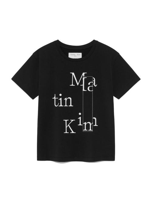 PATCHWORK GRAPHIC PRINTING LOGO TOP IN BLACK