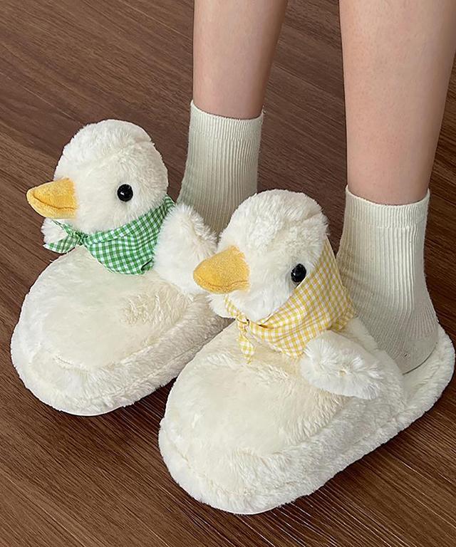 오리슬리퍼 털 실내화 퍼 룸슈즈 사무실 기숙사 사무용 키높이 털슬리퍼