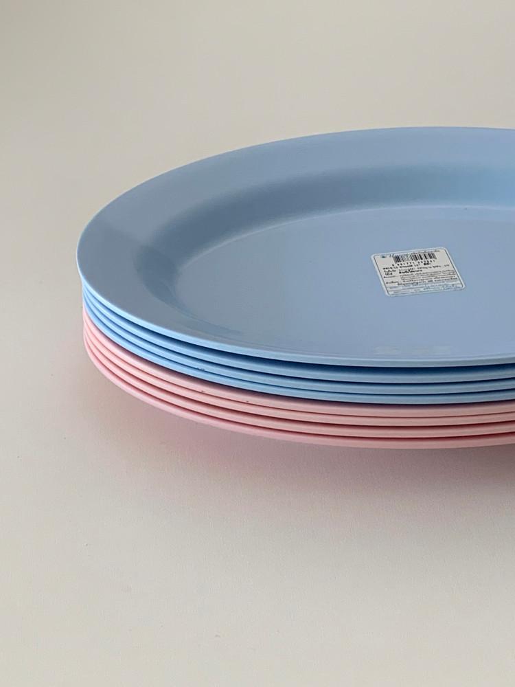 [사물아카이브] 빈티지 멜라민 오발 플레이트 (샐러드 파스타 접시 감성 브런치 그릇)