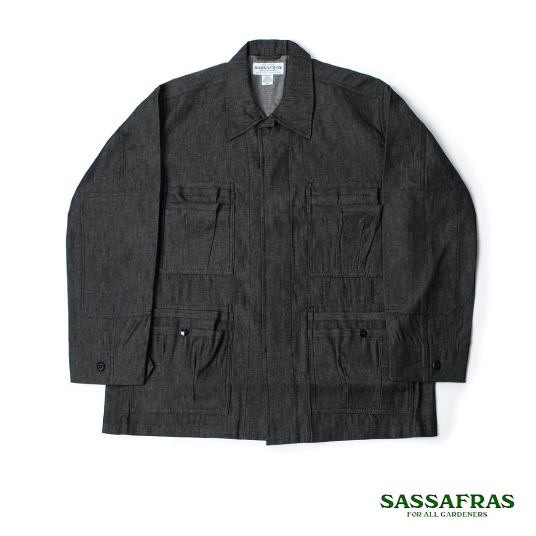 OVERGROWN FATIGUE JACKET (6.5oz Black Denim)