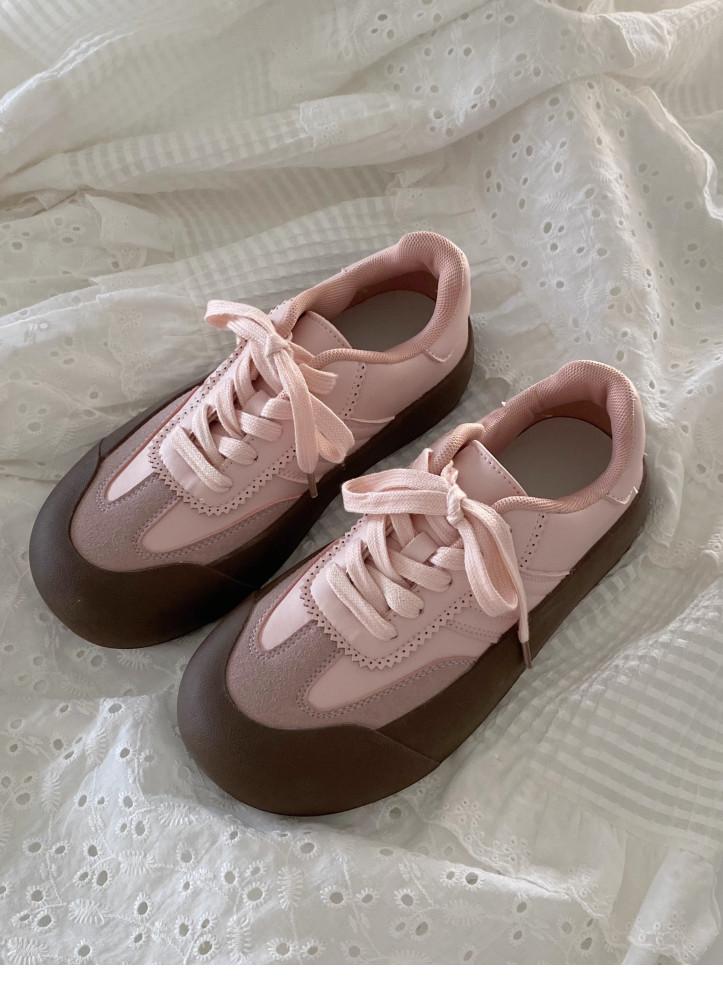 피치 핑크 브라운 스니커즈 운동화 키높이 Peach Brown Sneakers(6 color)