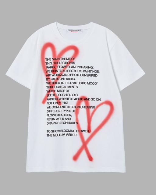 더뮤지엄비지터 반팔티 THEMUSEUMVISITOR HEART SPRAYED T-SHIRTS