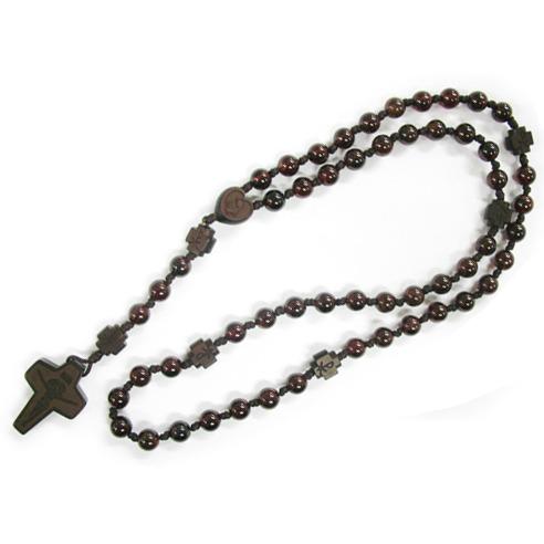 석류석 5단묵주 8mm