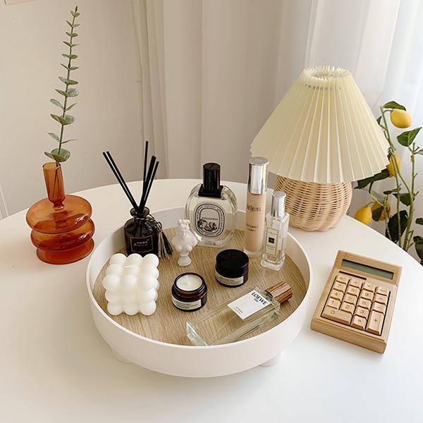 원형트레이 화장품 정리대  향수진열대 정리함