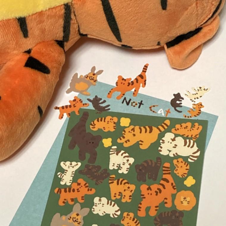 [딩풋] Not Cat Sticker 호랑이 스티커