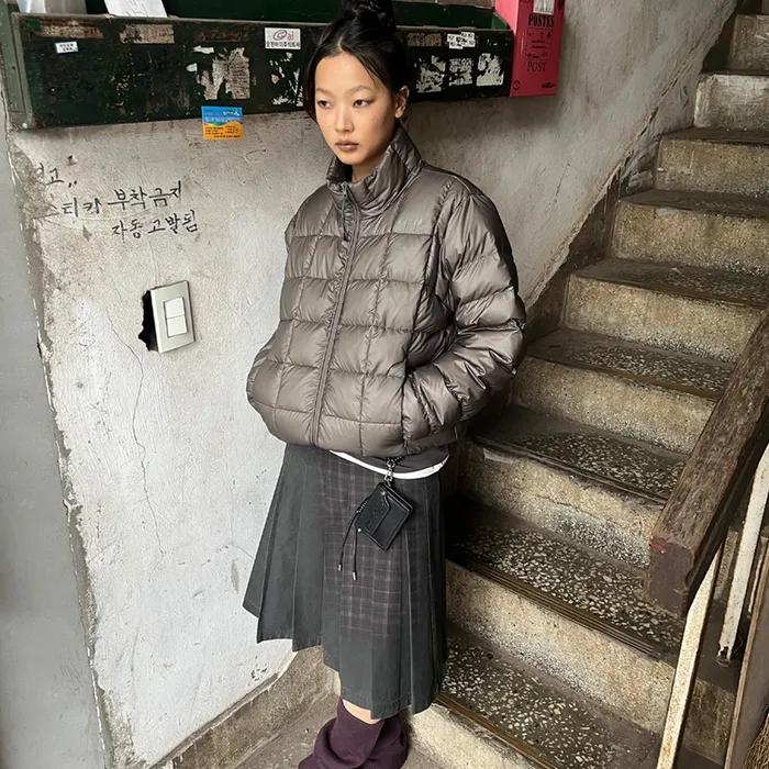 LIGHT DOWN PADDING JACKET-KHAKI