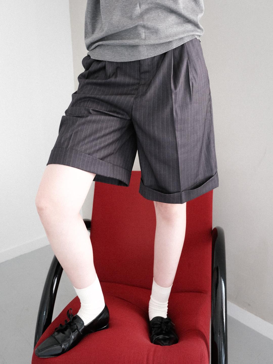 Striped Half Slacks