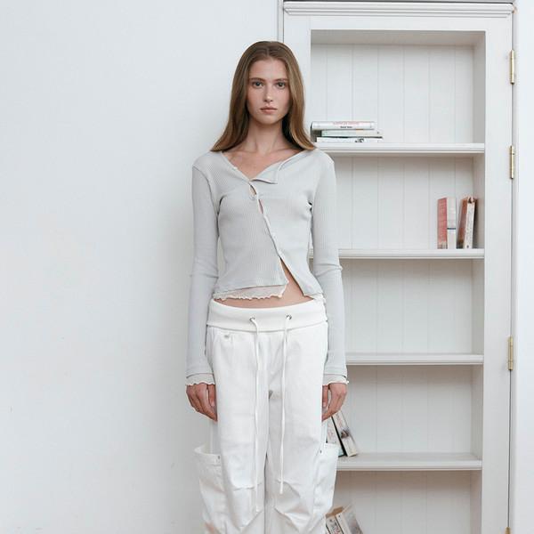 BLOCK BAND CARGO PANTS (IVORY) (3월 7일 예약배송)