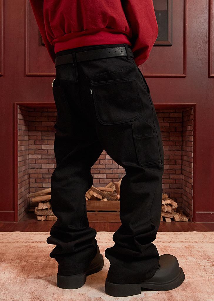 [3/24 예약배송] Lotus Sagging Flare Pants_Solid Black