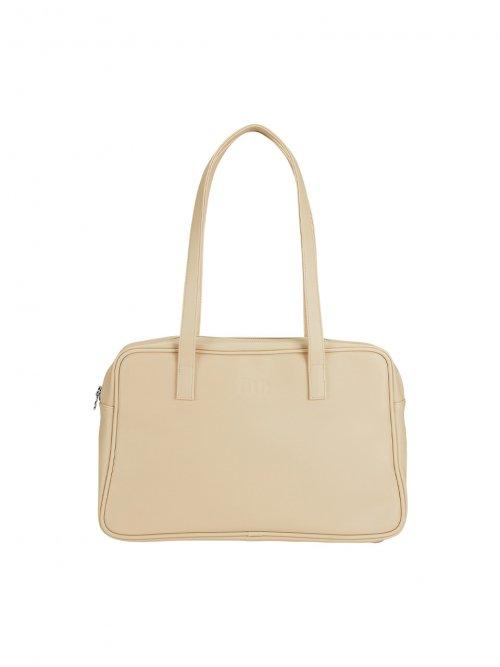 Trapezoid Shoulder Bag (beige)